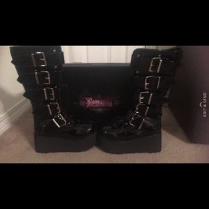 Goth platform boots
