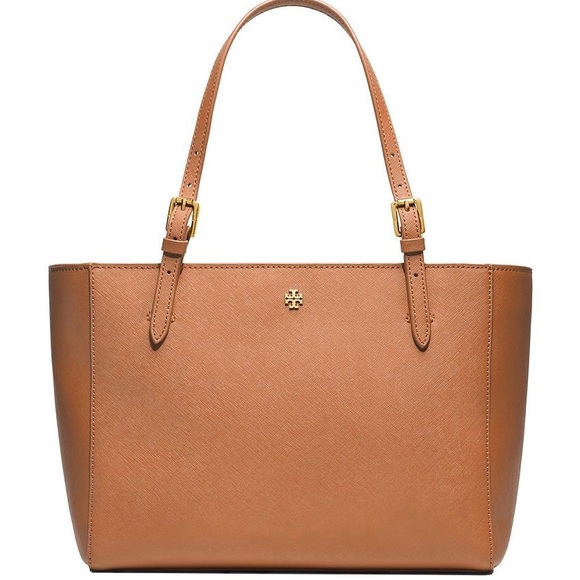 Tory Burch Handbags - TORY BURCH YORK SMALL BUCKLE TOTE BROWN LUGGAGE