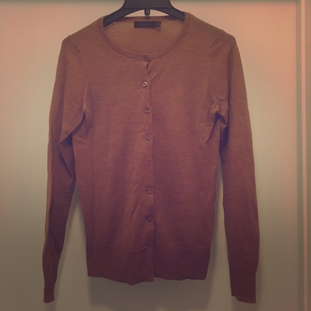 Tan cardigan sweater