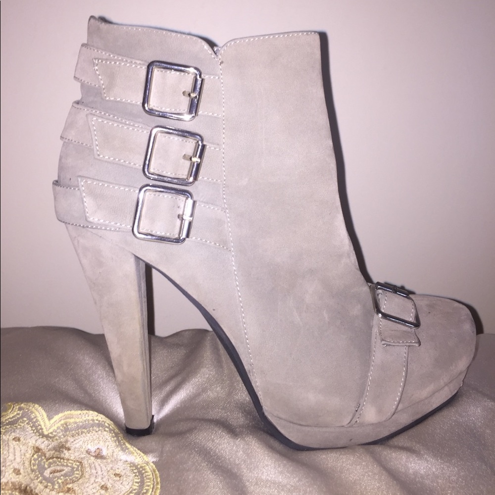 Restricted Buckle Bootie Heel