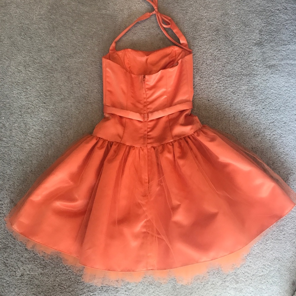 Jessica McClintock orange dress size 3 / 4 - Picture 5 of 7
