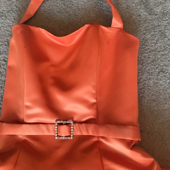 Jessica McClintock orange dress size 3 / 4 - Picture 2 of 7