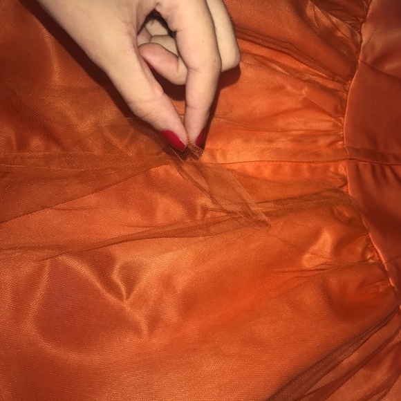 Jessica McClintock orange dress size 3 / 4 - Picture 3 of 7