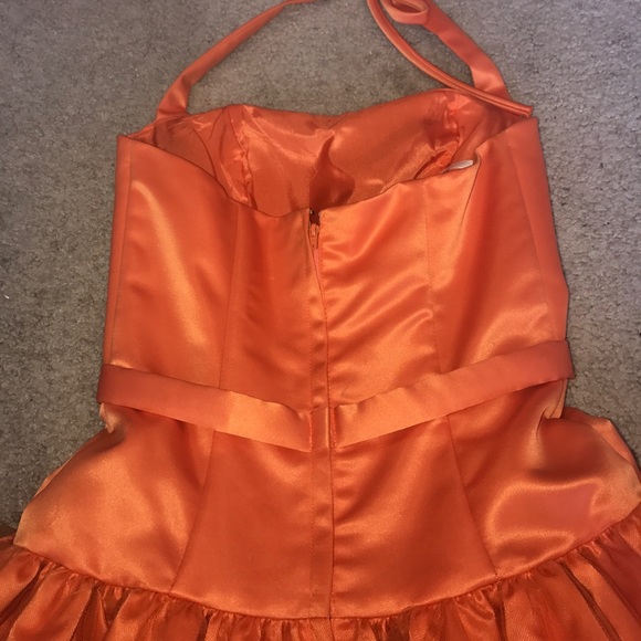 Jessica McClintock orange dress size 3 / 4 - Picture 4 of 7