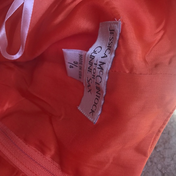 Jessica McClintock orange dress size 3 / 4 - Picture 7 of 7