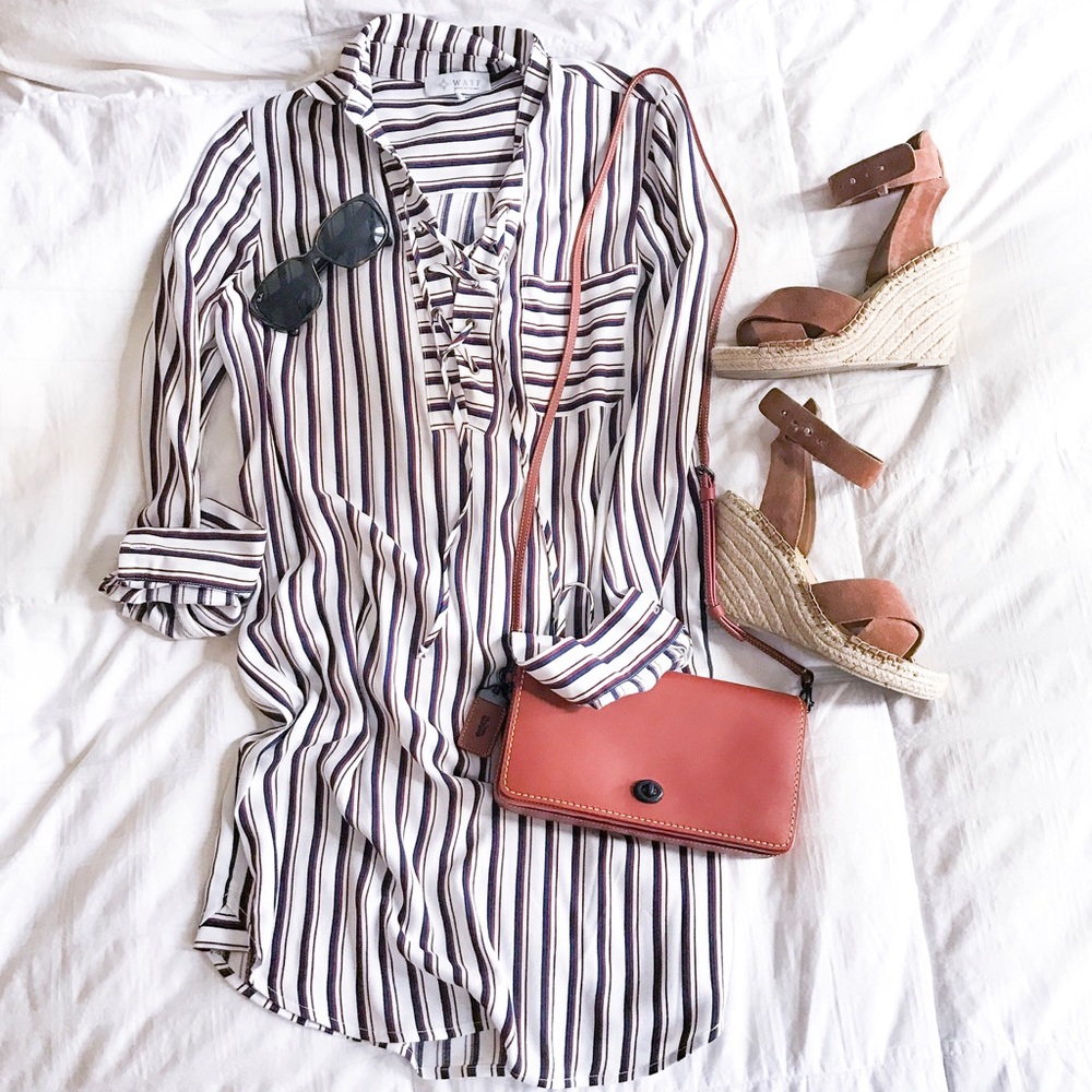 Nordstrom stripped shirt dress