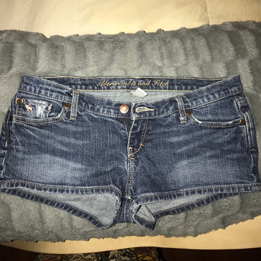 Abercrombie and Fitch low rise denim shorts