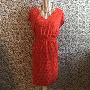 Orange breezy floral dress