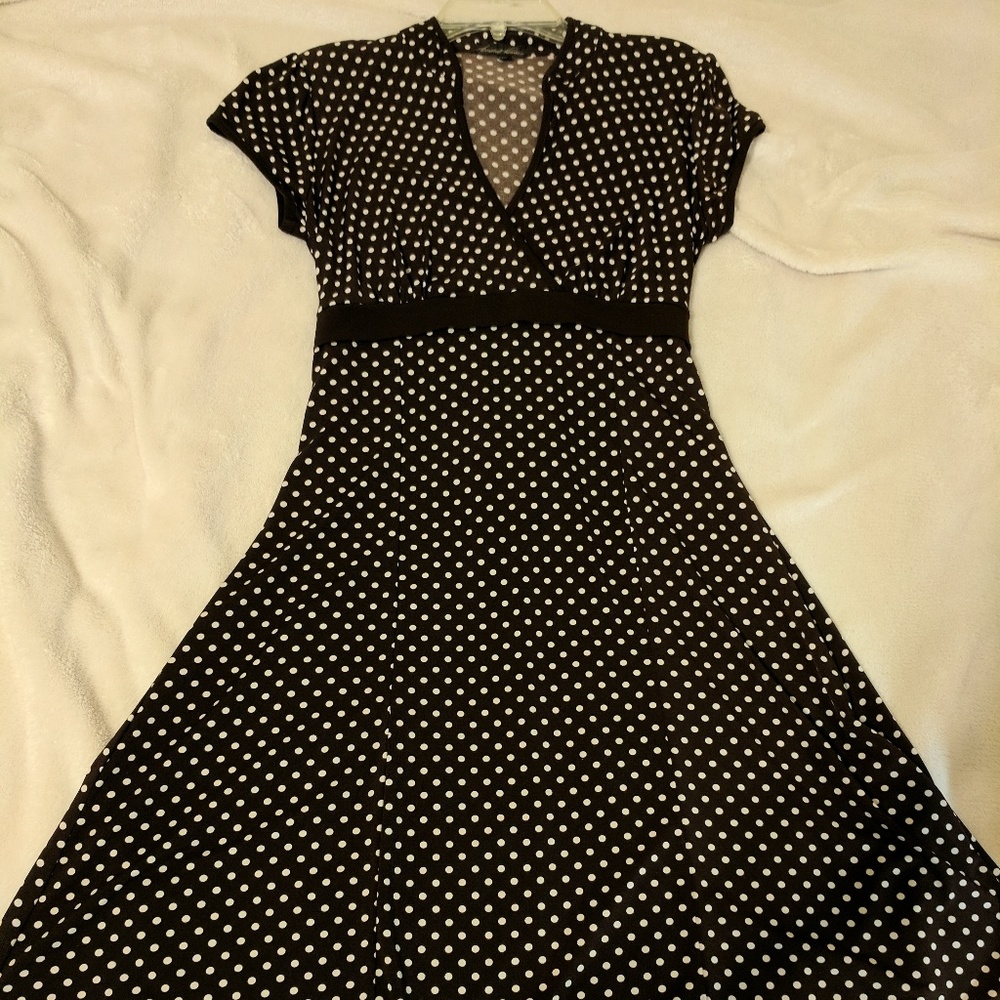Brown polka dot dress