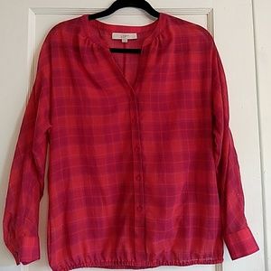 Loft plaid blouse