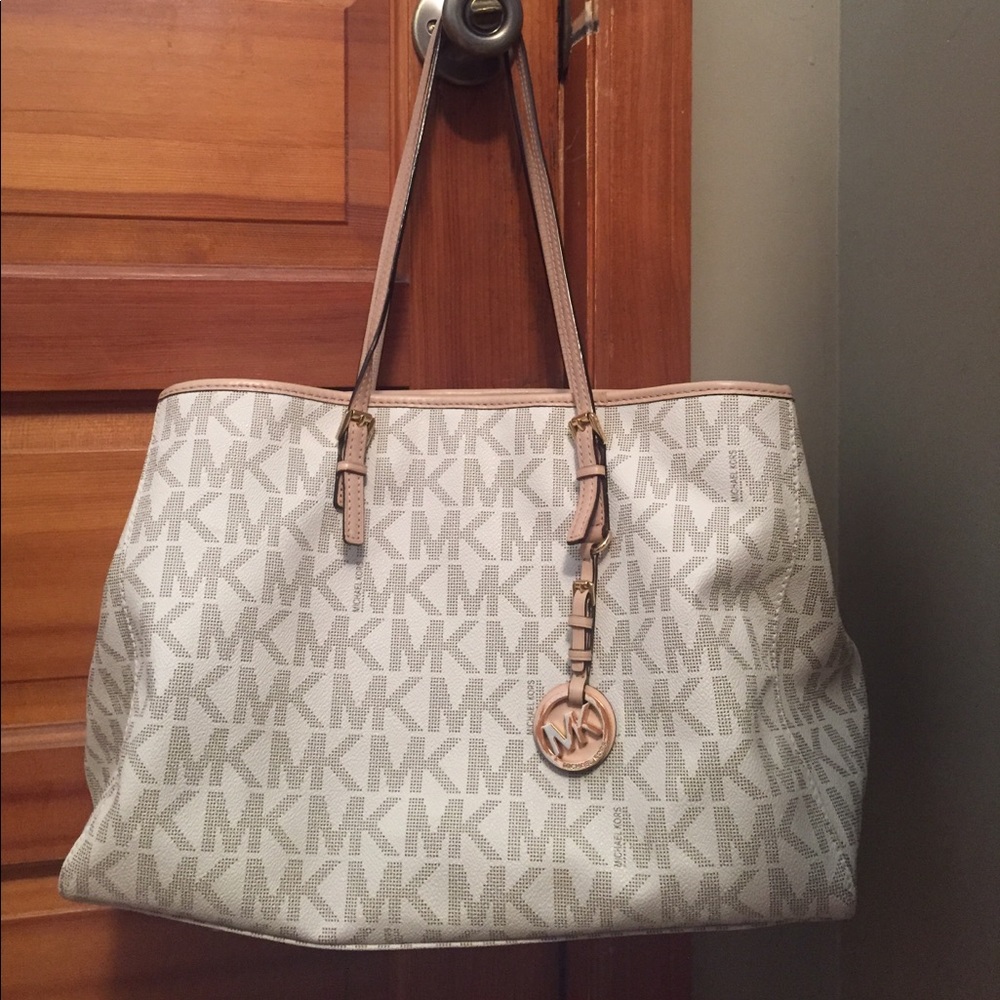 Michael Kors White Tote Handbag