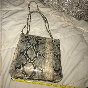 Snake skin DKNY satchel