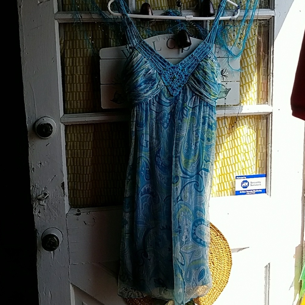 Beautiful summer shear dress...gorgeous colors