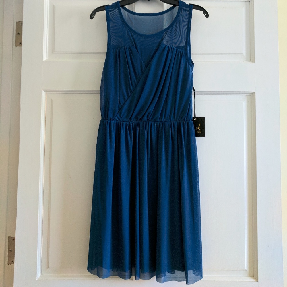 NWT Jack by BB Dakota Blue Illusion Dress, Size 0