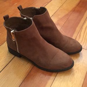 Tan booties