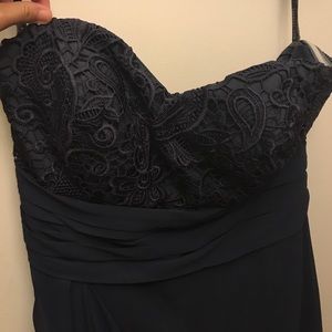 Bill Levkoff navy bridesmaid dress size 12