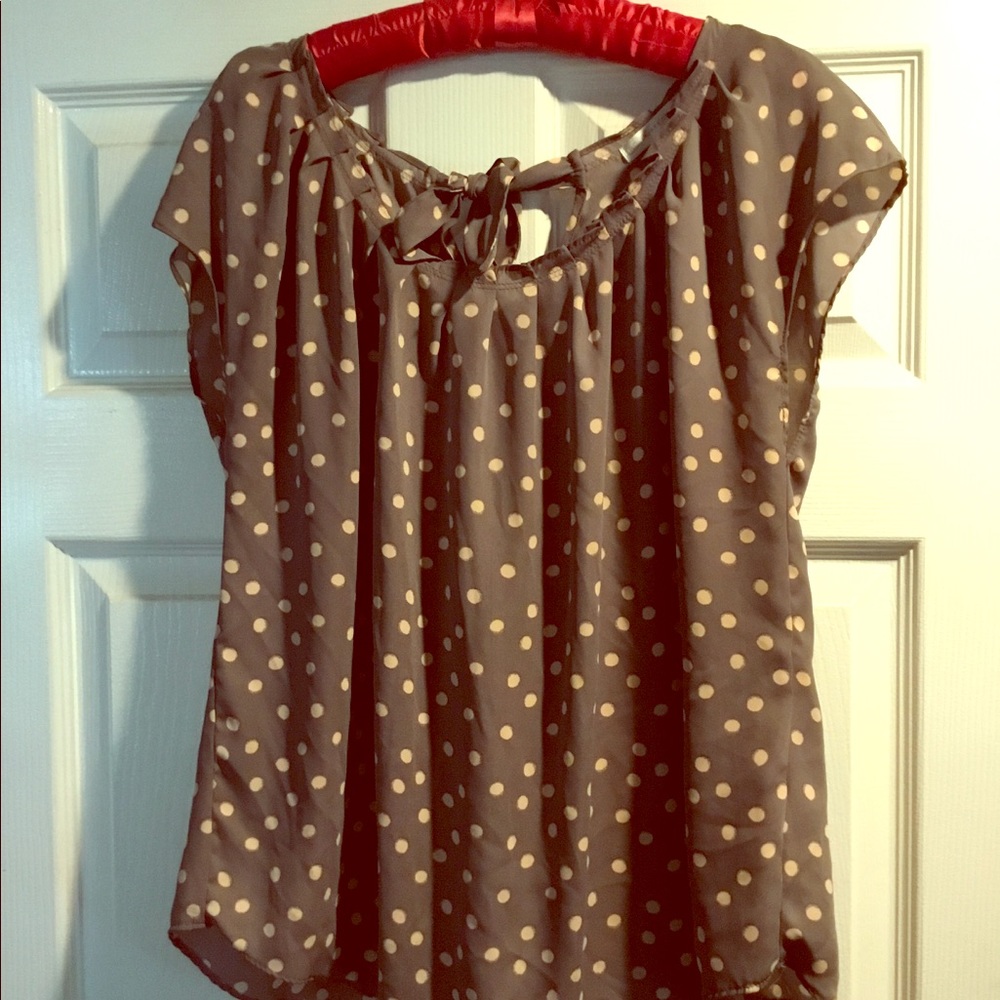 Grey and pink blouse