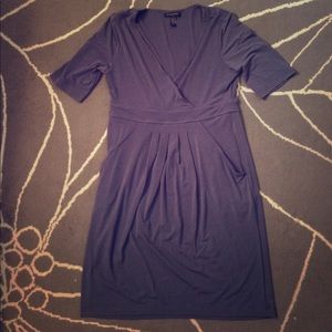 Banana Republic Grey V-Neck Dress
