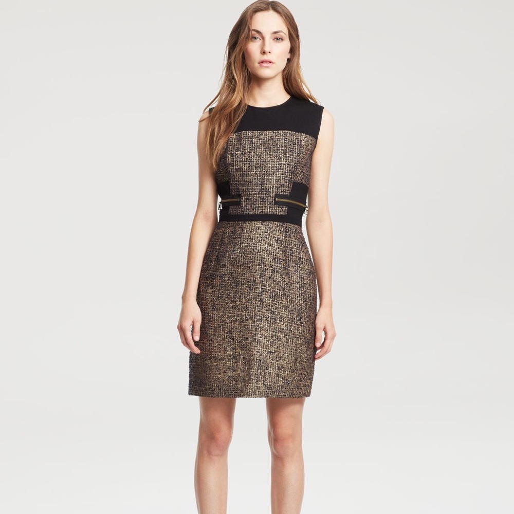 Kenneth Cole Black and Gold Dress