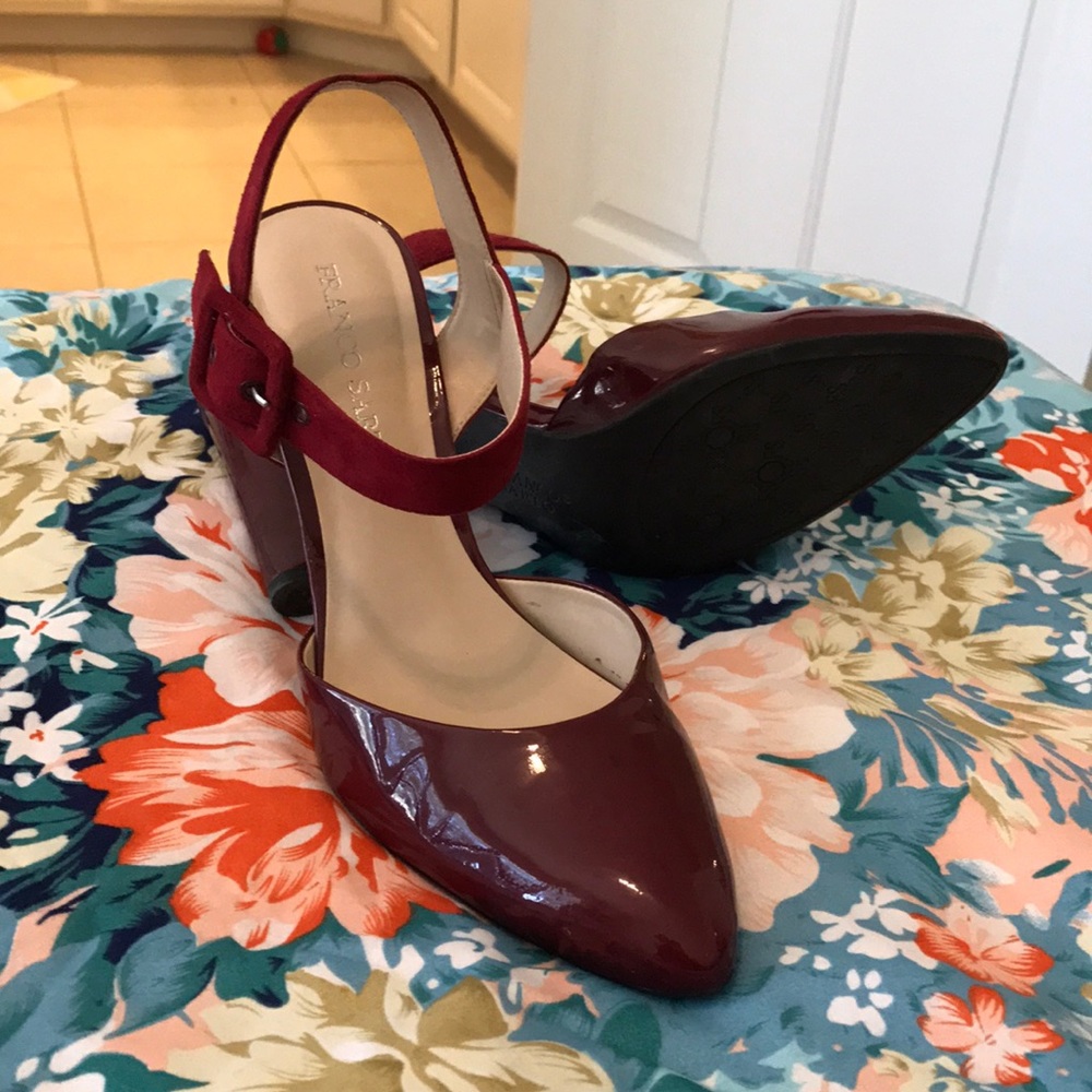 Red Franco Sarto 2in heel W/buckle