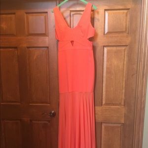 Peach colored prom dress