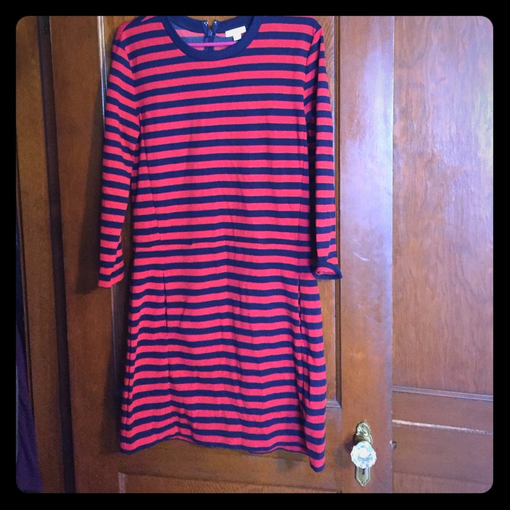 Gap striped dress women's medium