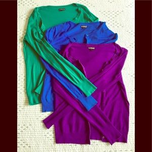 Lot of 3 LS Express Cardigans - Medium