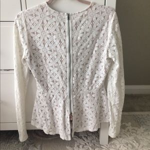 BCBGMaxAzria Tops - Long sleeved, peplum top. BCBGMaxAzria Tops - Long sleeved, peplum top.