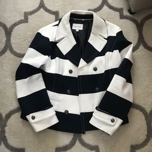Banana Republic Rugby Stripe Peplum Jacket