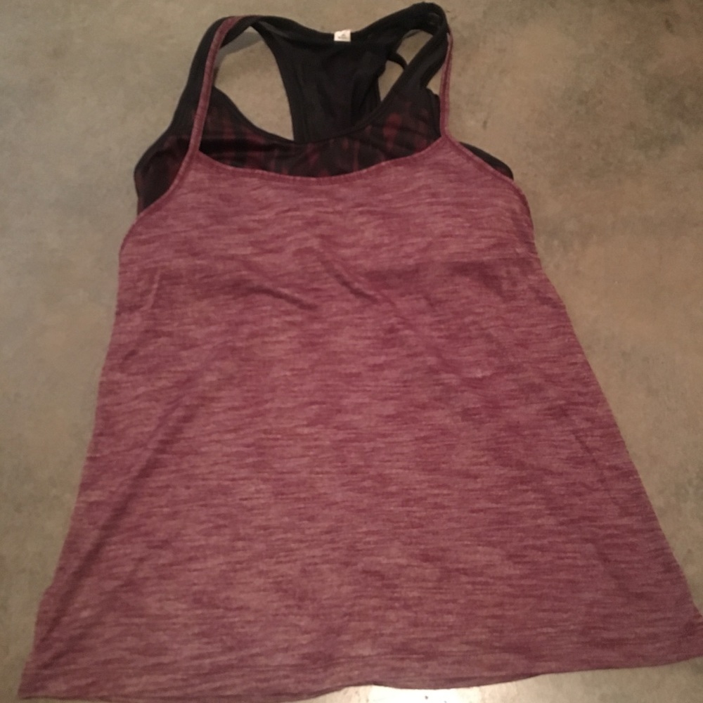 lululemon tank top with built in bra. Size 8