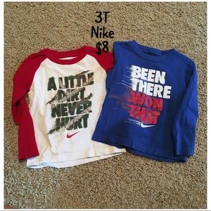 Two toddler Nike long sleeve