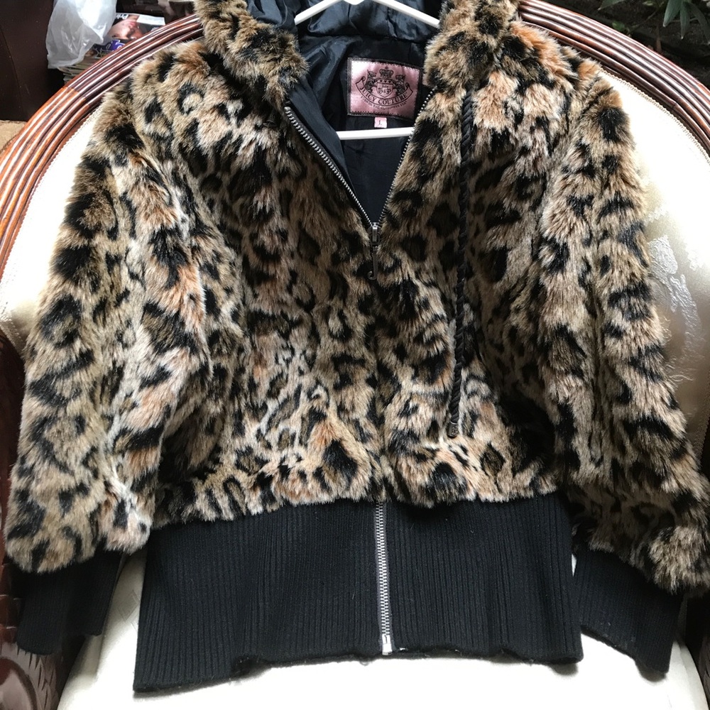 Faux Fur Juicy Couture Leopard Jacket - Picture 2 of 4