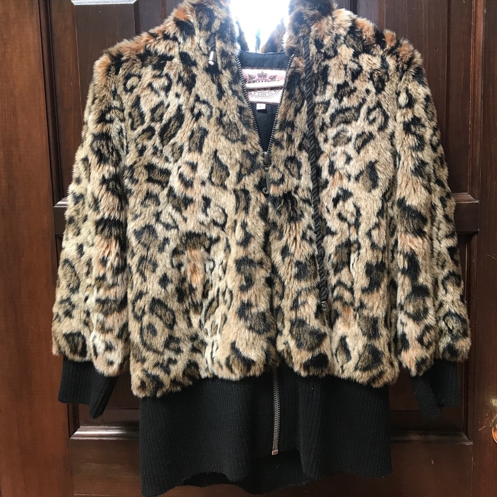 Faux Fur Juicy Couture Leopard Jacket - Picture 1 of 4