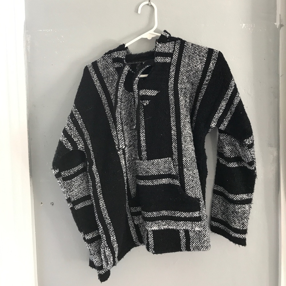 Black and white drug rug