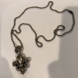 King Baby Fleur De Lis Pendant Necklace