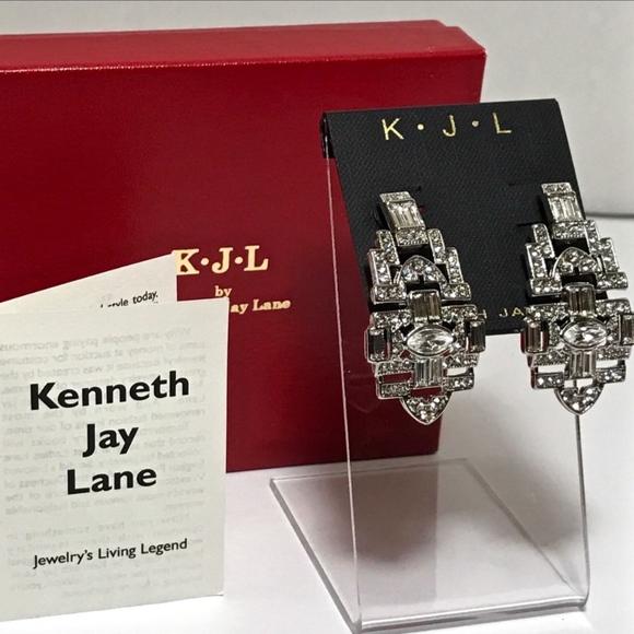 Kenneth Lane Art Deco Drop Earrings NOT FOR SALE - Picture 1 of 7