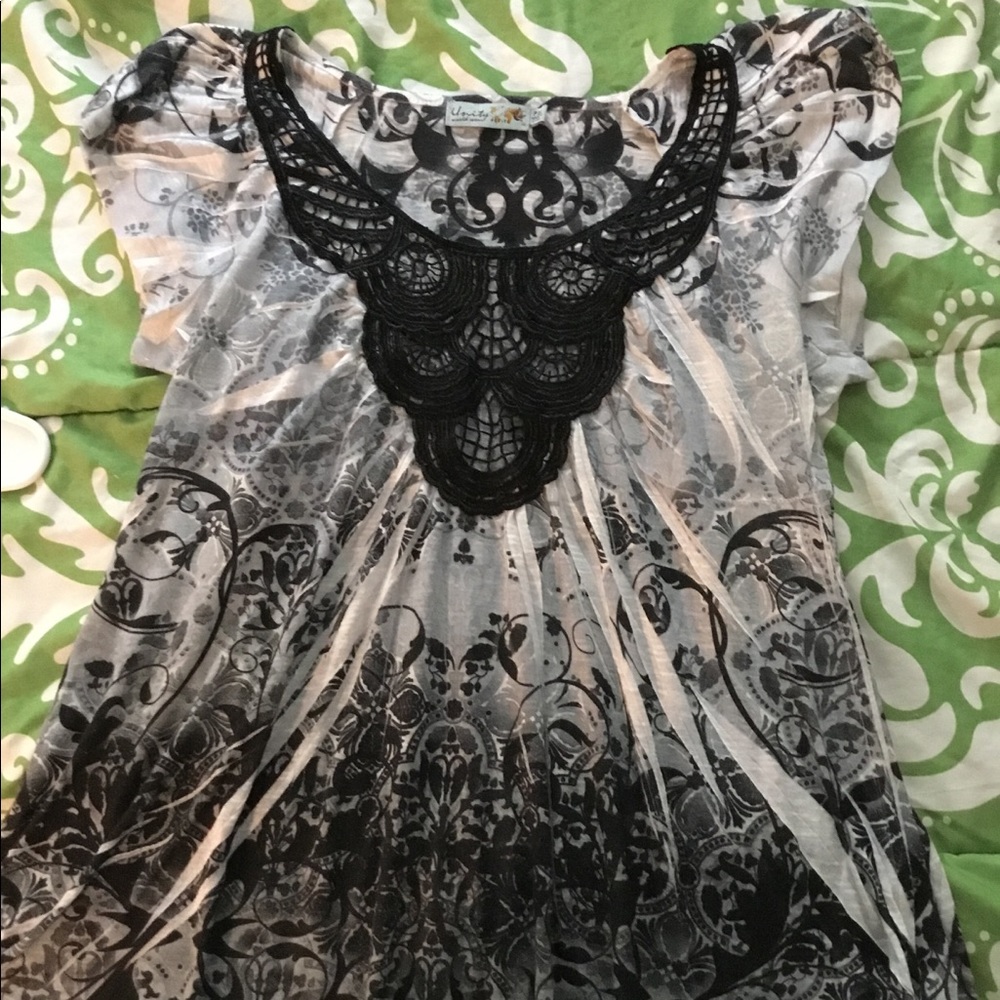 Black and white shirt