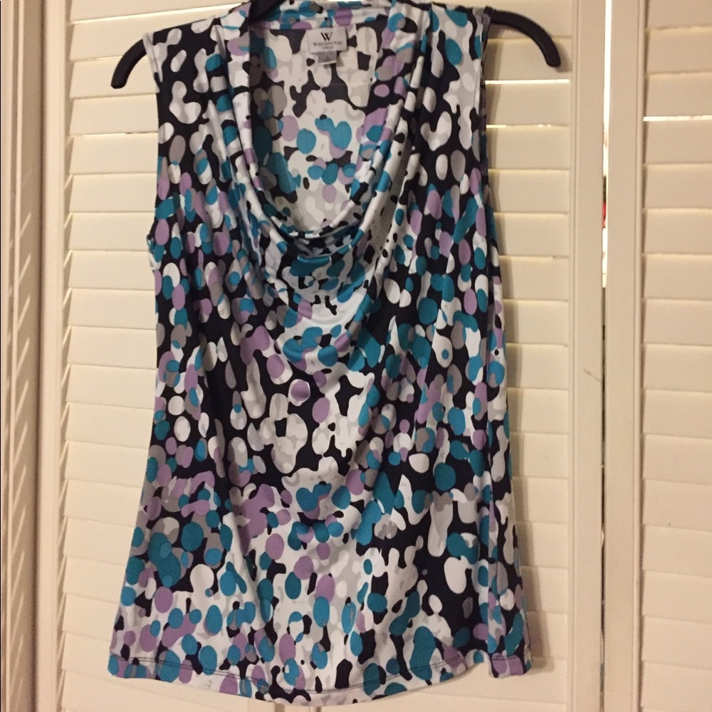 Worthington drape neck blouse