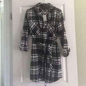 Banana Republic plaid shirt dress