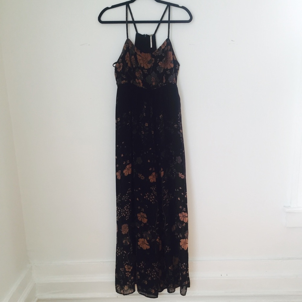 Free People Floral Sheer Jumpsuit