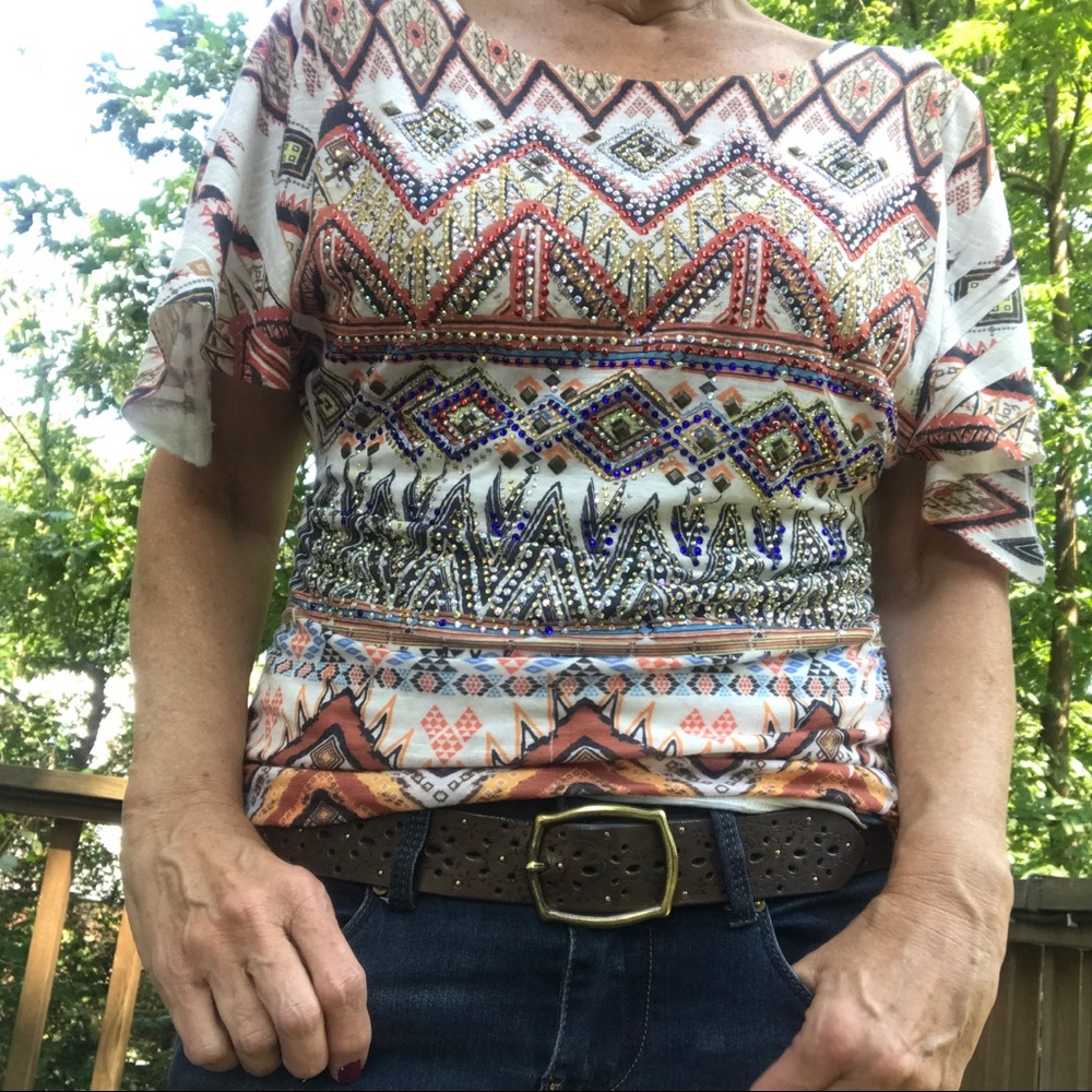 Boston Proper Embelished Top