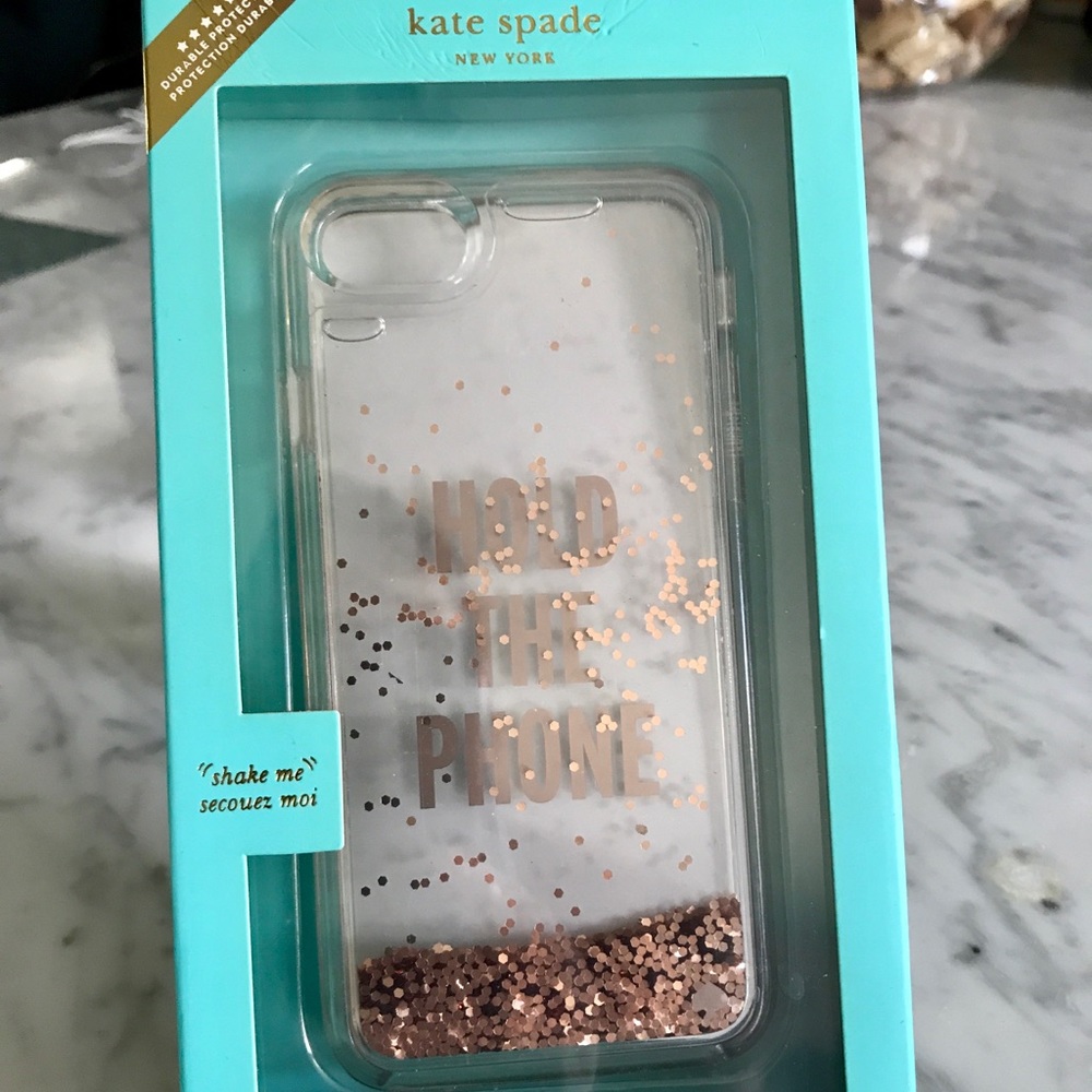 Kate Spade Rose Gold Glitter Case- iPhone 7
