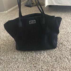 Black nylon Kate spade tote