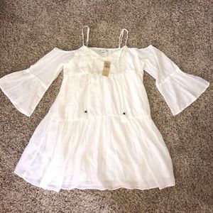 NWT Peasant Style Cream Colored Lace Top Dress