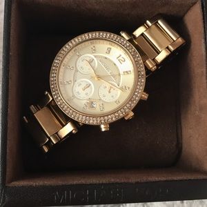 Michael Kors gold parker watch