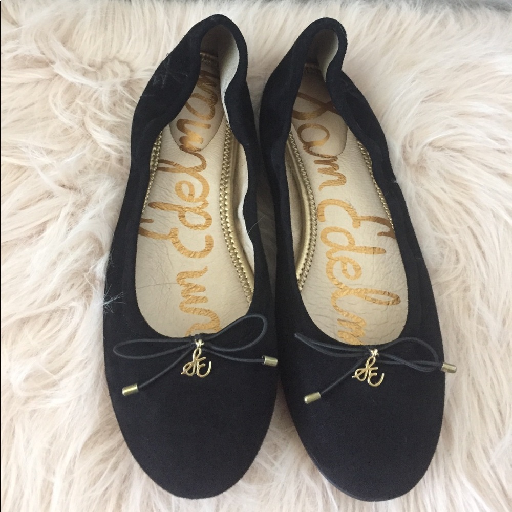 Sam Edelman black suede flats