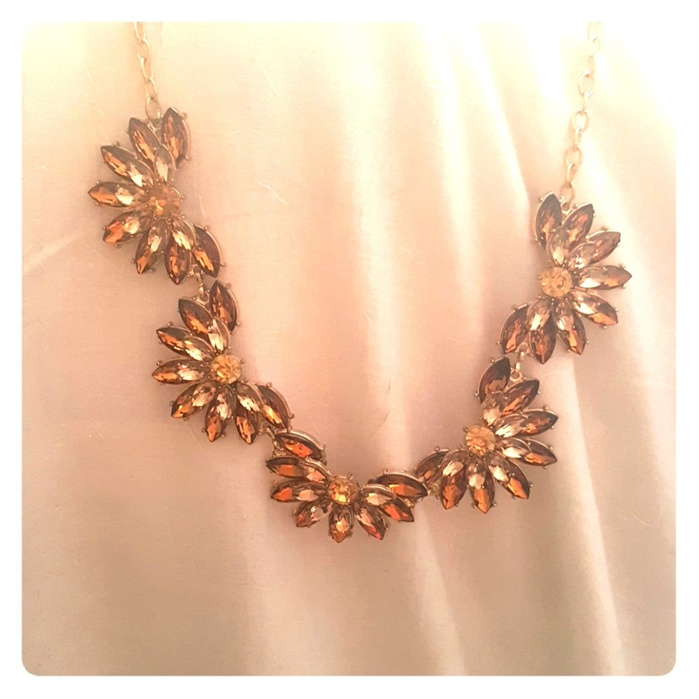 Brand New Gold Floral Necklace