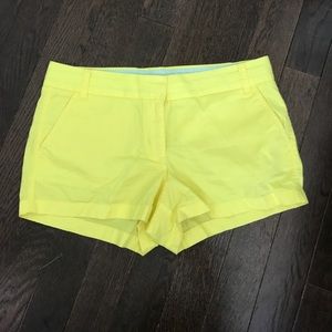 Bright yellow J. Crew Chino Shorts