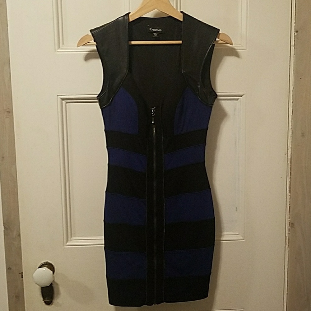 BEBE Full Zip Bodycon Dress PRICE REDUCED