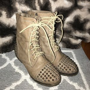 Studded combat boots